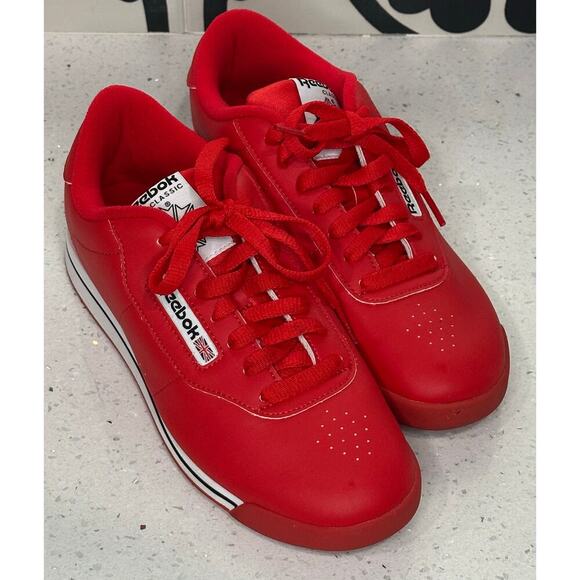 Reebok Princess Red Sneakers Low-Top Minimalist Design Size 9 - Picture 1 of 5